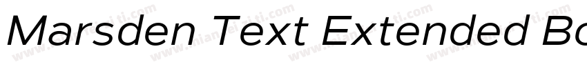 Marsden Text Extended Bold字体转换